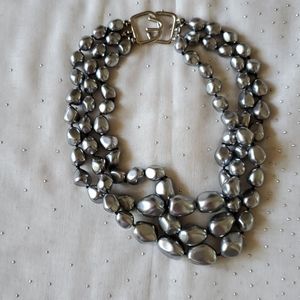 Kenneth Lane,  3 strand glass beads Necklace